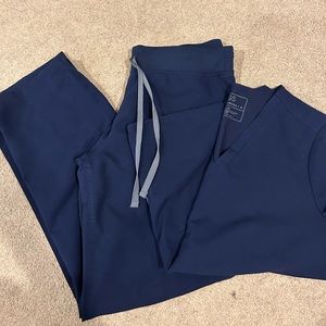Navy blue women’s figs scrubs